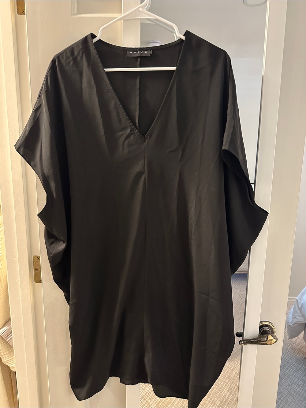 Hatch Black V-Neck Light Maternity Dress